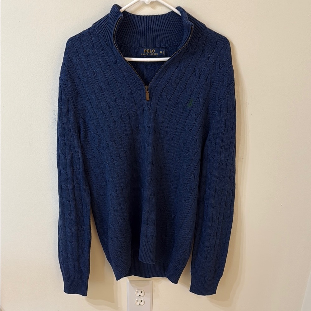 Polo by Ralph Lauren Men's Navy Zip-Up Sweater